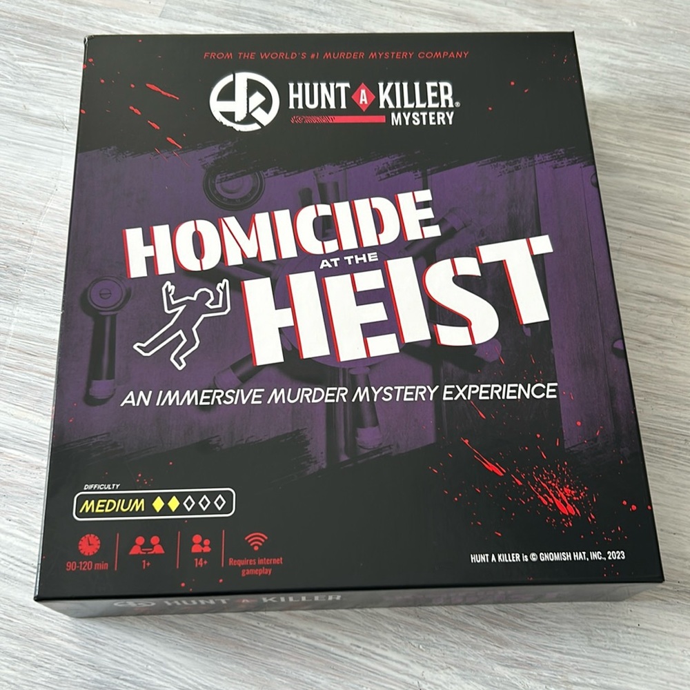 Homicide at the heist! Hunt a killer.